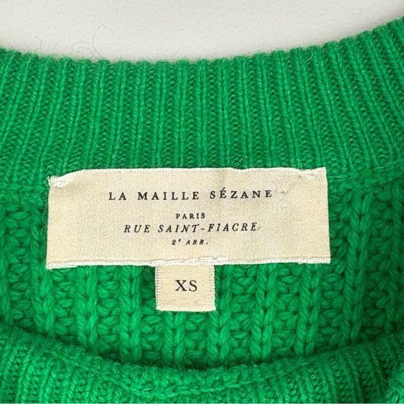 Sezane Darius Organic Cotton and Wool Long-Sleeved Jumper Sweater - Picture 3 of 12